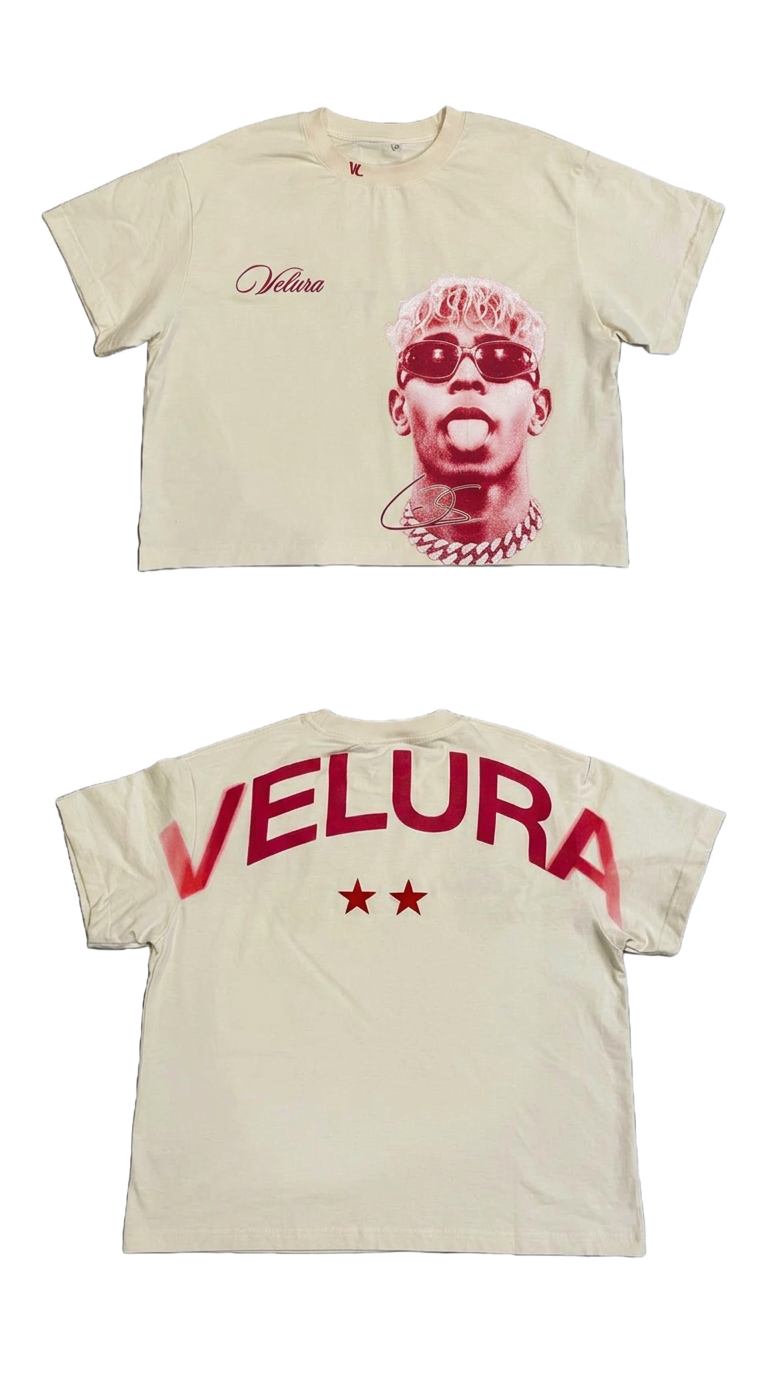 Camiseta exclusiva Velura — vista delantera y trasera